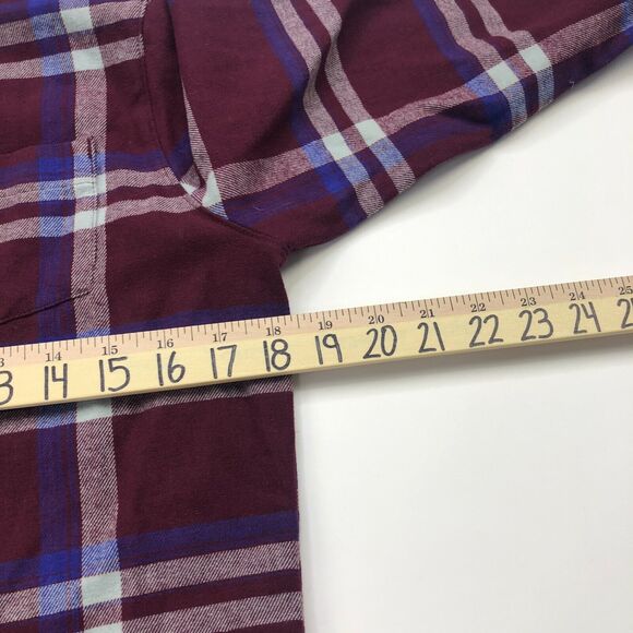 Under Armour ColdGear Small Red Light Flannel Button LS Multicolor Plaid Shirt - Picture 5 of 11